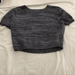 Gray crop top